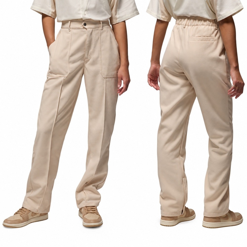 Jordan Womens Woven Pants Legend Medium Brown Utility Pin-Tuck FN5446-244 M